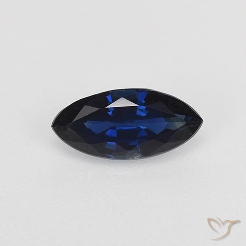 Saphir Bleu crépuscule naturelle Marquise, 0.64 ct, VVS-VS