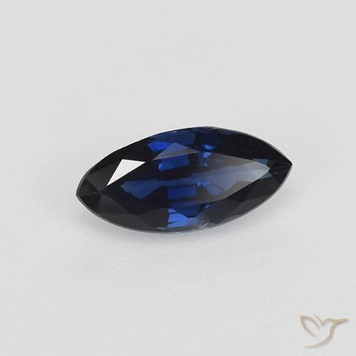 Saphir Bleu crépuscule naturelle Marquise, 0.64 ct, VVS-VS