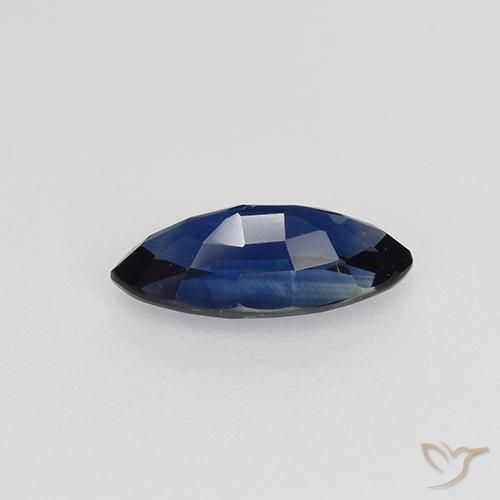 Saphir Bleu crépuscule naturelle Marquise, 0.64 ct, VVS-VS