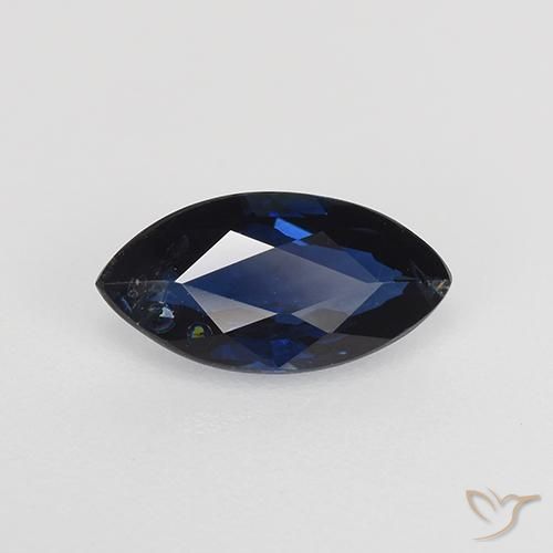 Saphir Bleu crépuscule naturelle Marquise, 0.72 ct, VVS-VS