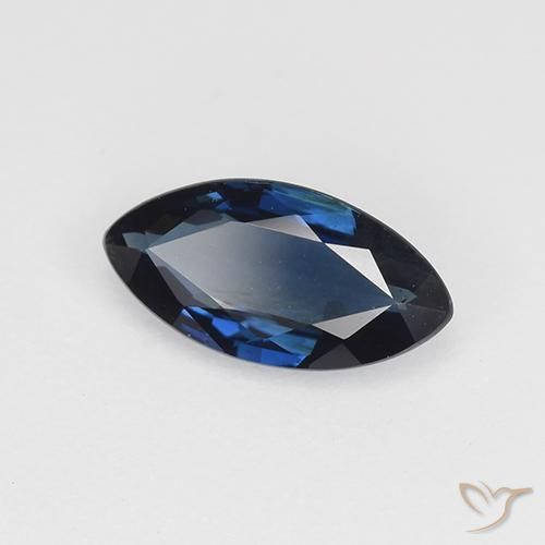 Saphir Bleu minuit naturelle Marquise, 0.69 ct, VVS-VS