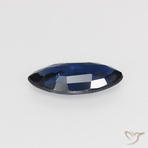 Saphir Bleu minuit naturelle Marquise, 0.69 ct, VVS-VS