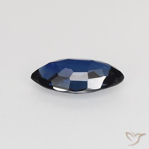 Saphir Bleu foncé naturelle Marquise, 0.69 ct, VVS-VS