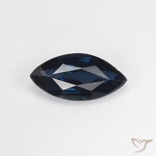0.64ct Naturel Bleu foncé Saphir, Marquise, VVS-VS
