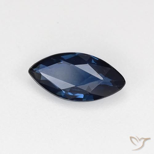 Saphir Bleu minuit naturelle Marquise, 0.66 ct, VVS-VS