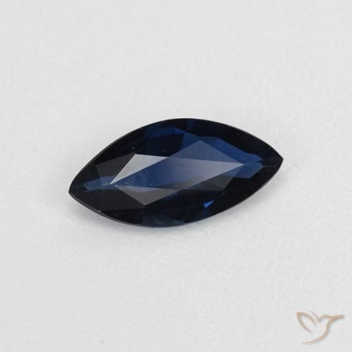 Saphir Bleu foncé naturelle Marquise, 0.47 ct, VVS-VS
