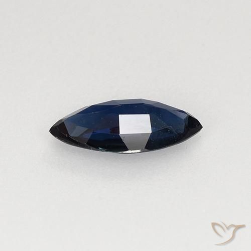 Saphir Bleu foncé naturelle Marquise, 0.47 ct, VVS-VS