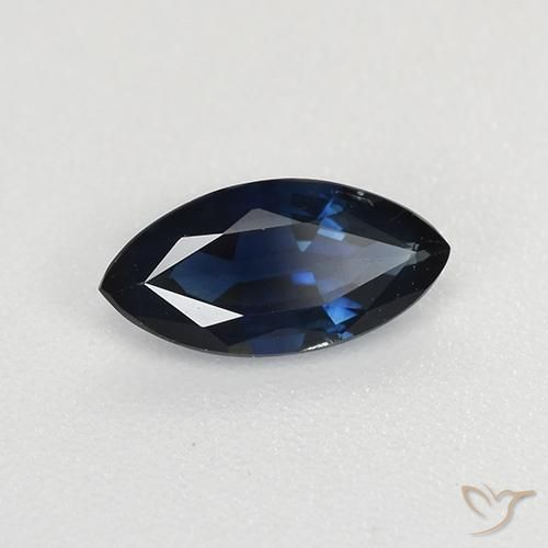Saphir Bleu crépuscule naturelle Marquise, 0.68 ct, VVS-VS
