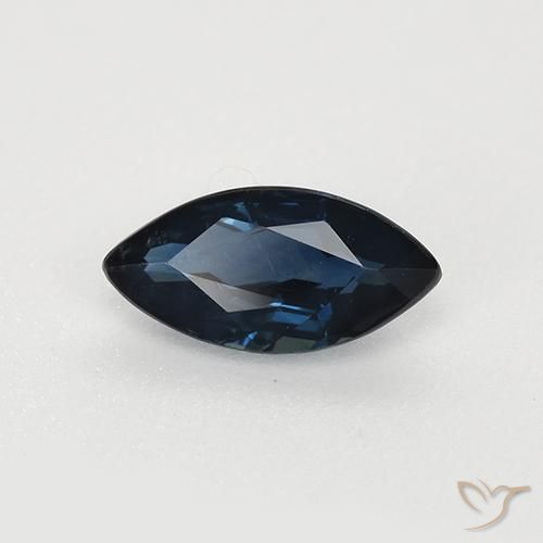 Saphir Bleu foncé naturelle Marquise, 0.71 ct, VVS-VS