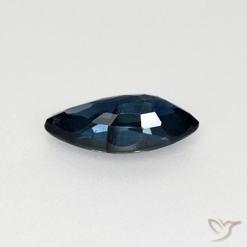 Saphir Bleu foncé naturelle Marquise, 0.71 ct, VVS-VS