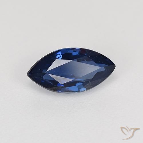 Saphir Bleu crépuscule naturelle Marquise, 0.74 ct, VVS-VS