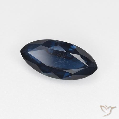 Saphir Bleu minuit naturelle Marquise, 0.72 ct, VVS-VS