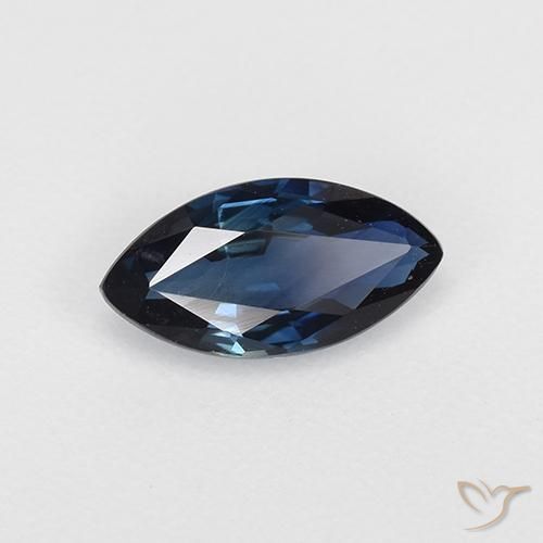 Saphir Bleu minuit naturelle Marquise, 0.66 ct, VVS-VS