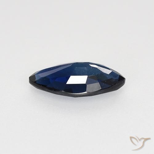Saphir Bleu minuit naturelle Marquise, 0.66 ct, VVS-VS