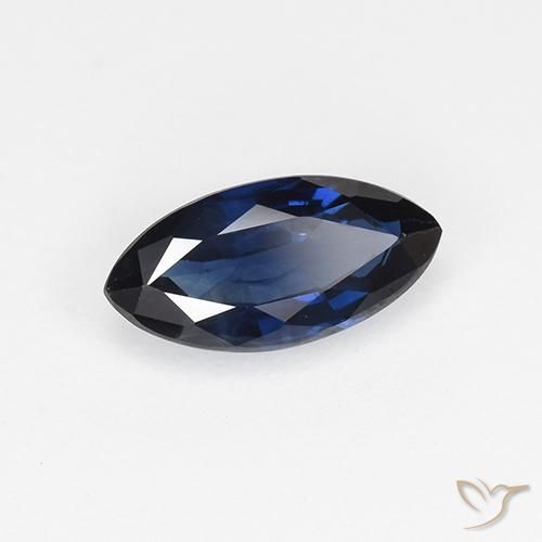 Saphir Bleu crépuscule naturelle Marquise, 0.67 ct, VVS-VS