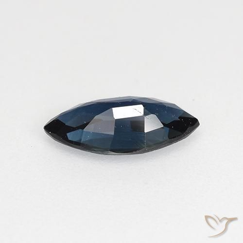 Saphir Bleu nuit naturelle Marquise, 0.66 ct, VVS-VS