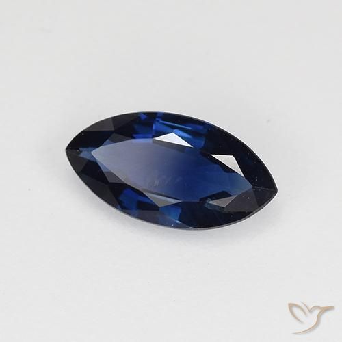 Saphir Bleu crépuscule naturelle Marquise, 0.63 ct, VVS-VS