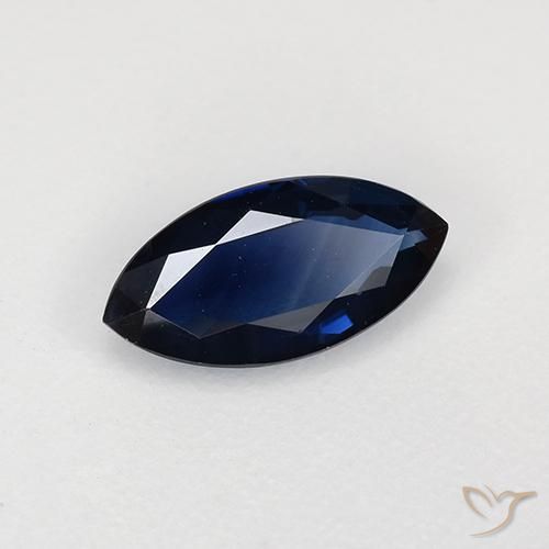 Saphir Bleu crépuscule naturelle Marquise, 0.67 ct, VVS-VS