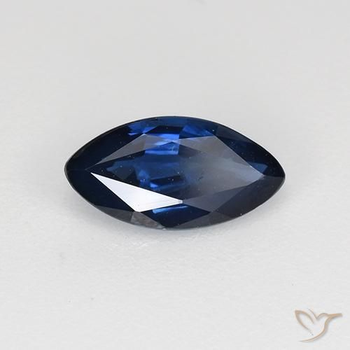 Saphir Bleu royal naturelle Marquise, 0.71 ct, VS