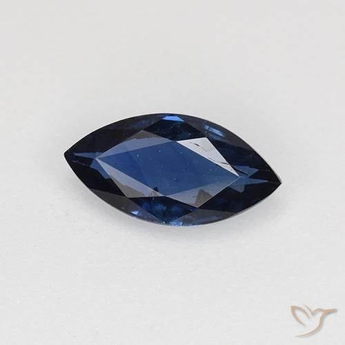 0.64ct Naturel Bleu foncé Saphir, Marquise, VS