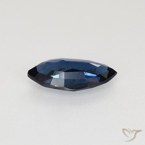 Saphir Bleu foncé naturelle Marquise, 0.64 ct, VS