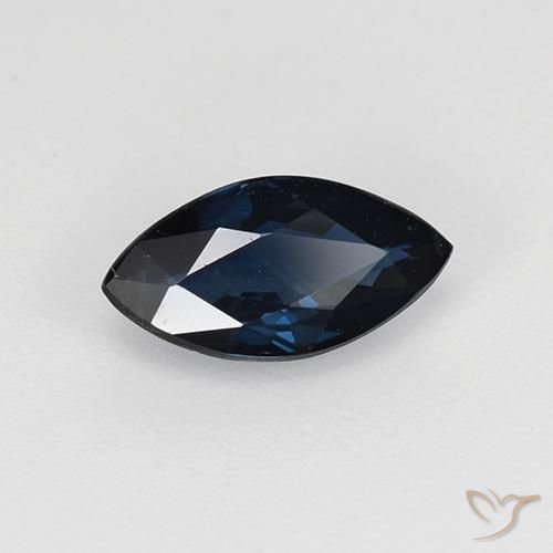 Saphir Bleu minuit naturelle Marquise, 0.69 ct, VVS
