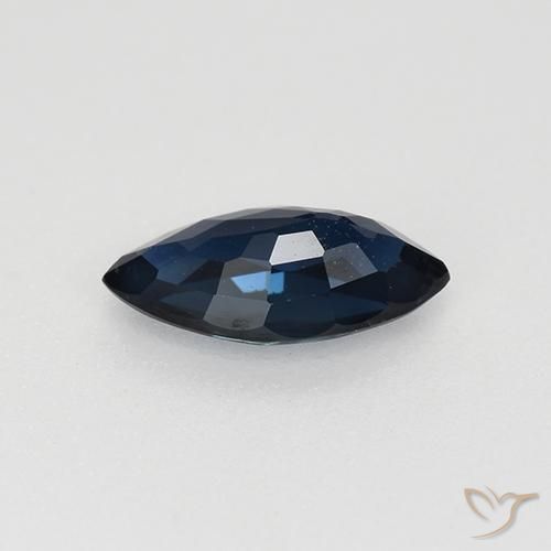 Saphir Bleu minuit naturelle Marquise, 0.69 ct, VVS