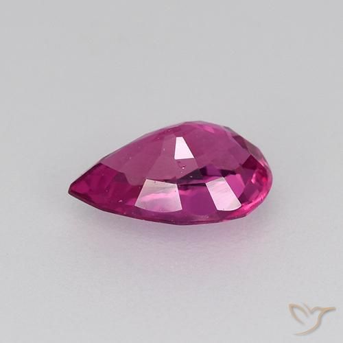 Saphir Violet rougeâtre naturelle En forme de poire, 0.69 ct, VVS