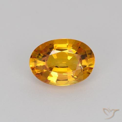 0.71ct Naturel Abricot orange Saphir, ovale, VVS-VS