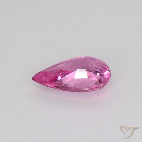 Saphir Violet rougeâtre naturelle En forme de poire, 0.48 ct, VVS