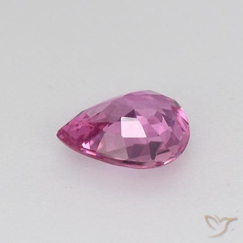 Saphir Rose pourpre royal naturelle En forme de poire, 0.57 ct, VVS