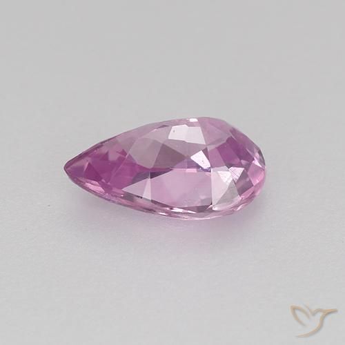 Saphir Violet Rosâtre naturelle En forme de poire, 0.58 ct, VVS-VS