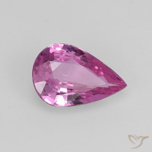 Saphir Sangria profond naturelle En forme de poire, 0.64 ct, VVS-VS