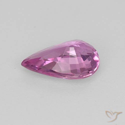 Saphir Sangria profond naturelle En forme de poire, 0.64 ct, VVS-VS