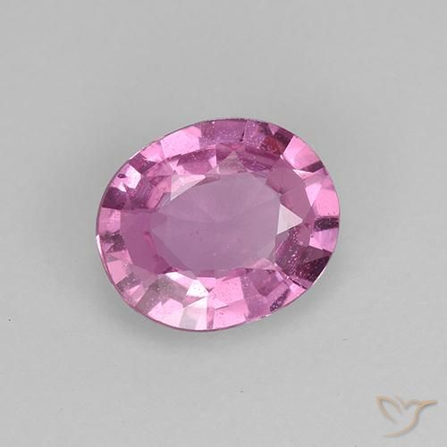 Saphir Rose foncé naturelle ovale, 0.63 ct, VVS-VS