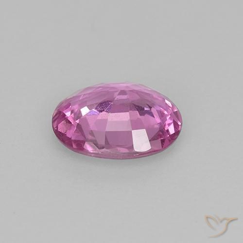 Saphir Rose foncé naturelle ovale, 0.63 ct, VVS-VS