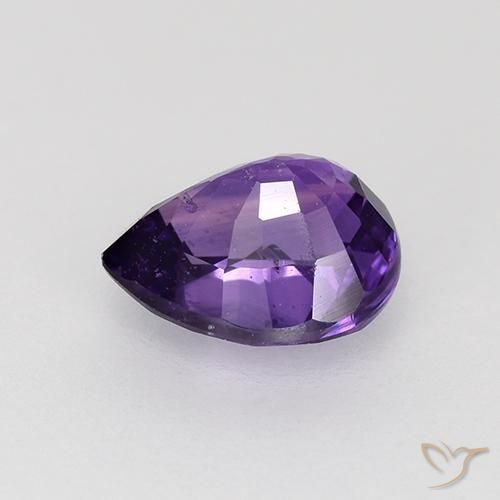 Saphir Violet moyen naturelle En forme de poire, 0.84 ct, VVS-VS