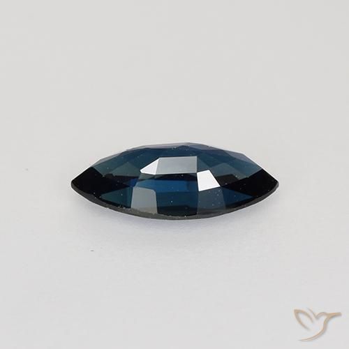 Saphir Bleu minuit naturelle Marquise, 0.66 ct, VVS