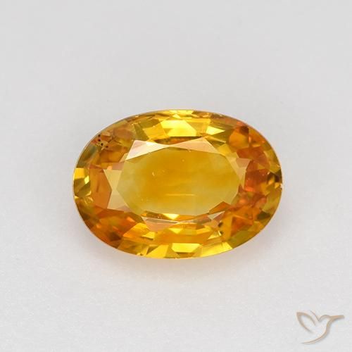 0.82ct Naturel Abricot orange Saphir, ovale, VVS-VS