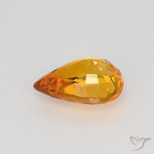 Saphir Or naturelle En forme de poire, 0.72 ct, VVS