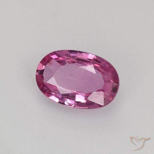 Saphir Rose moyen naturelle ovale, 0.57 ct, VVS-VS