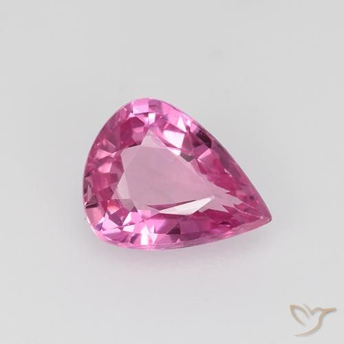 0.77ct Naturel Rose foncé Saphir, En forme de poire, VVS-VS