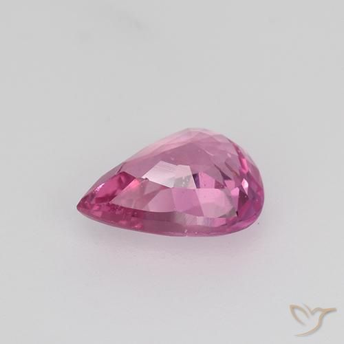 Saphir Rose foncé naturelle En forme de poire, 0.77 ct, VVS-VS