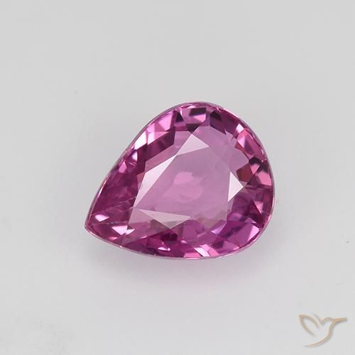 0.97ct Naturel Magenta Saphir, En forme de poire, VVS-VS