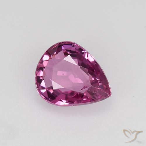 Saphir Magenta naturelle En forme de poire, 0.97 ct, VVS-VS