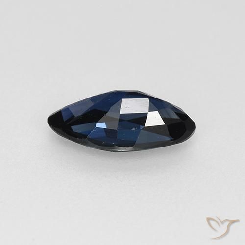 Saphir Bleu minuit naturelle Marquise, 0.69 ct, VVS