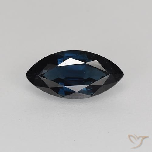 0.69ct Naturel Bleu foncé Saphir, Marquise, VVS-VS