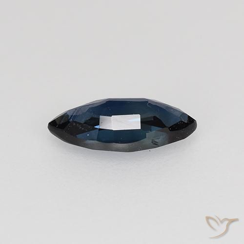 Saphir Bleu nuit naturelle Marquise, 0.58 ct, VVS-VS