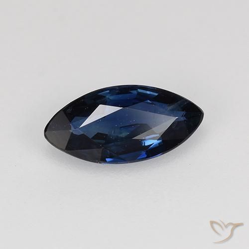 Saphir Bleu foncé naturelle Marquise, 0.61 ct, VVS-VS