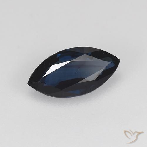 Saphir Bleu minuit naturelle Marquise, 0.72 ct, VVS-VS